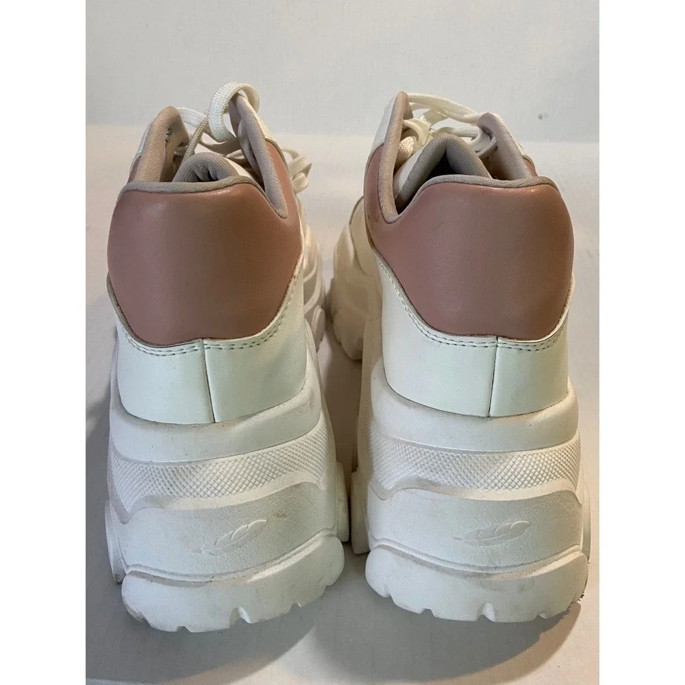 Kronikel Disney Mickey Minnie Mouse White Platform Chunky Lug Sole Sneakers 41